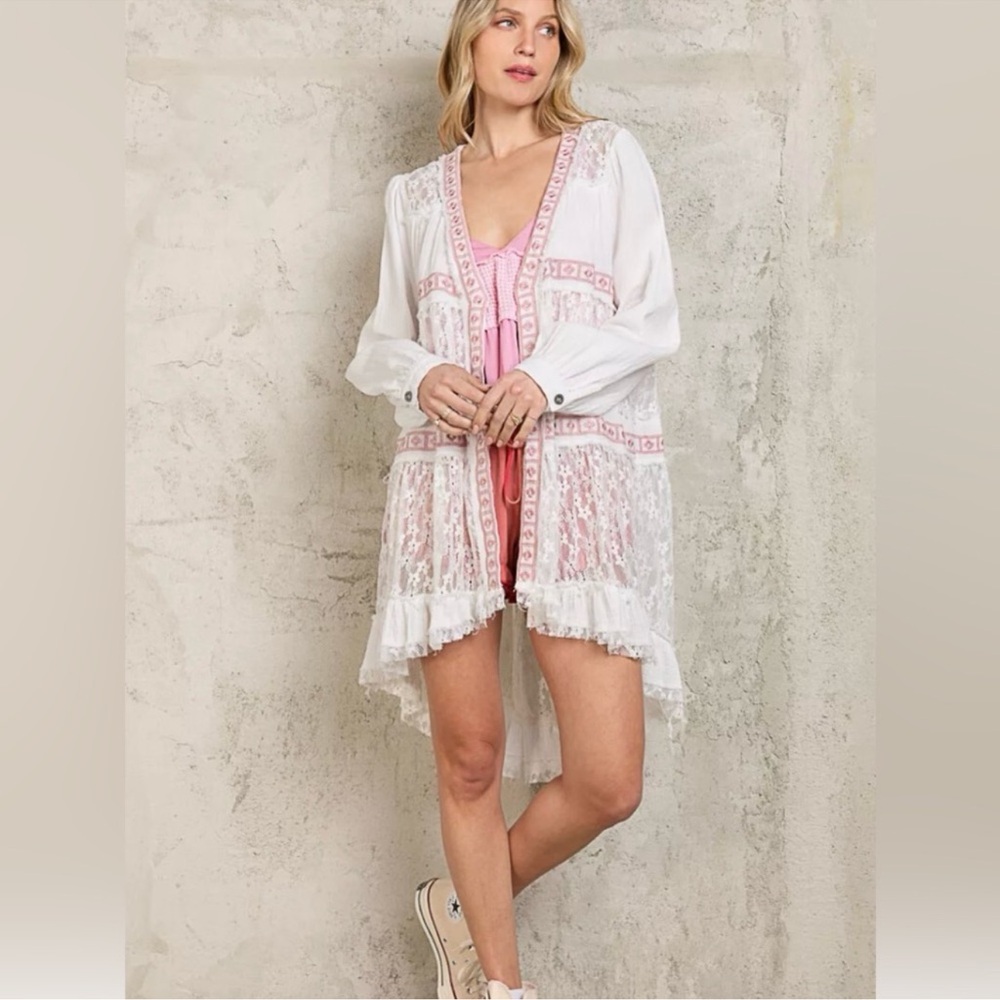POL lace cardigan/kimono